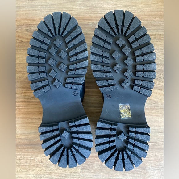 Free People Wishbone Front Zip Sandal platform Black Leather size 41 new unworn - Picture 10 of 10